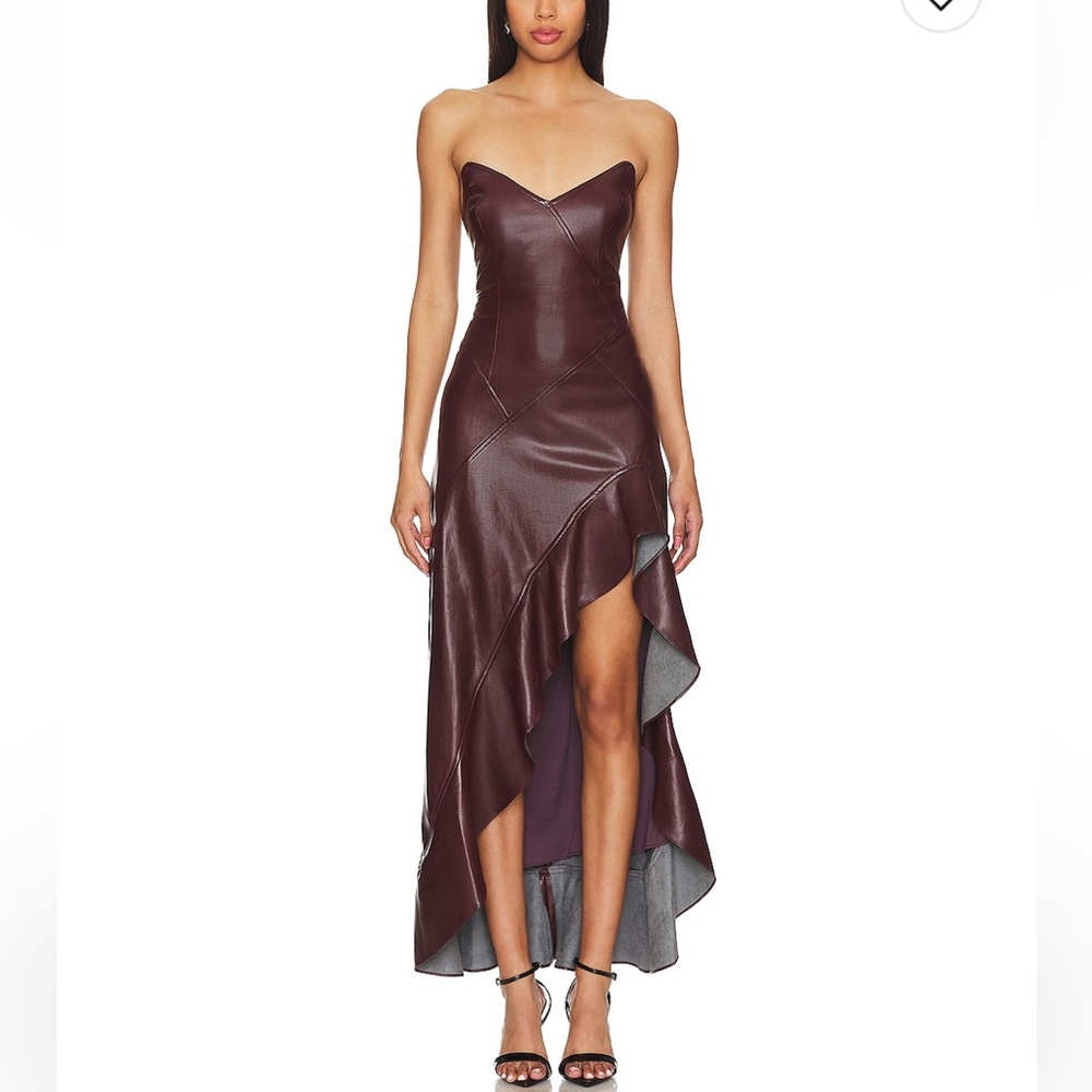NWOT Faux Leather Gown